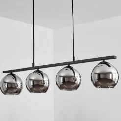 Suspension Verre Fumé-hofstein Suspension Verre 15 cm Koyoto Chrome, Fumé, 4 lumières