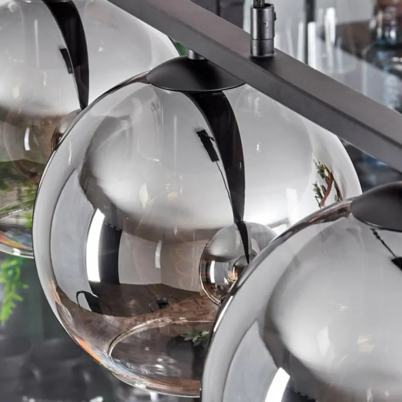 Suspension Verre Fumé-hofstein Suspension Verre 20 cm Koyoto Fumé, 5 lumières