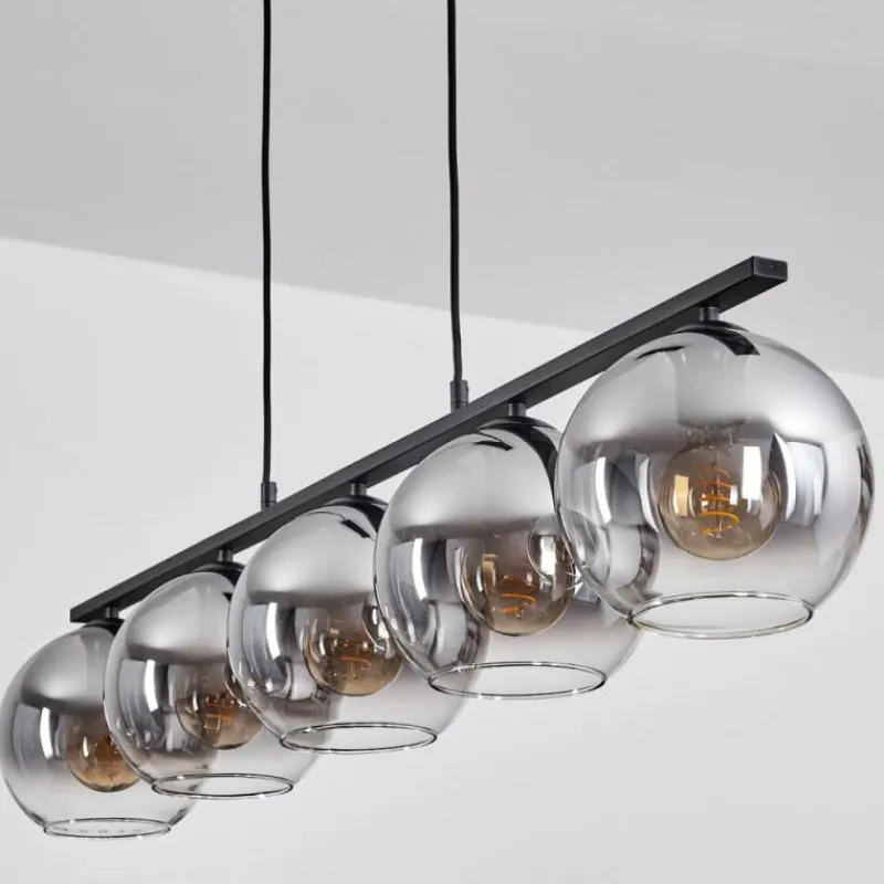 Suspension Verre Fumé-hofstein Suspension Verre 20 cm Koyoto Fumé, 5 lumières