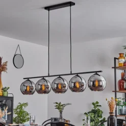Suspension Verre Fumé-hofstein Suspension Verre 20 cm Koyoto Fumé, 5 lumières
