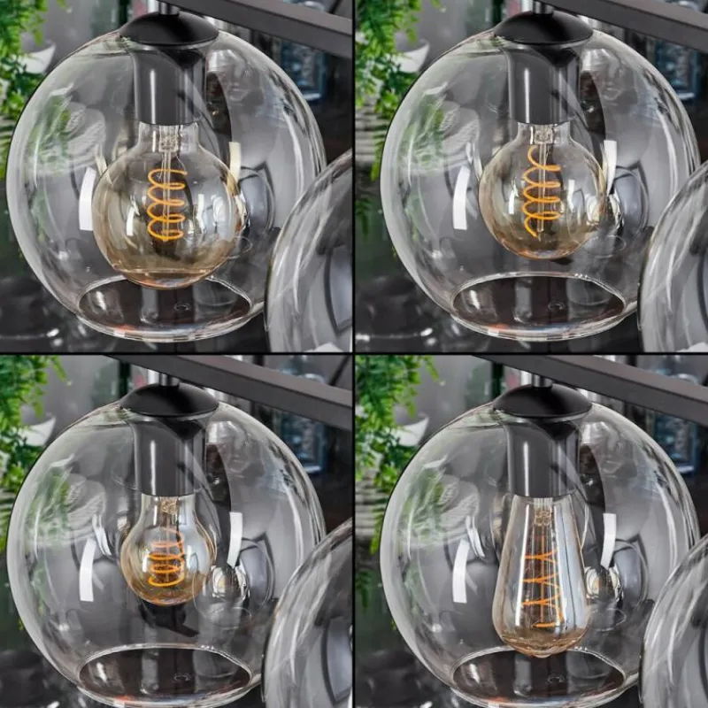 hofstein Suspension Verre 20 cm Koyoto Clair, 5 lumières