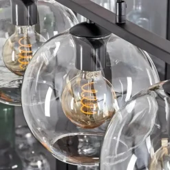 hofstein Suspension Verre 20 cm Koyoto Clair, 5 lumières