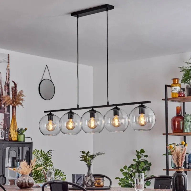 hofstein Suspension Verre 20 cm Koyoto Clair, 5 lumières