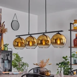 hofstein Suspension Verre 20 cm Koyoto Or, 4 lumières