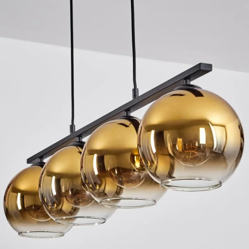 hofstein Suspension Verre 20 cm Koyoto Or, 4 lumières