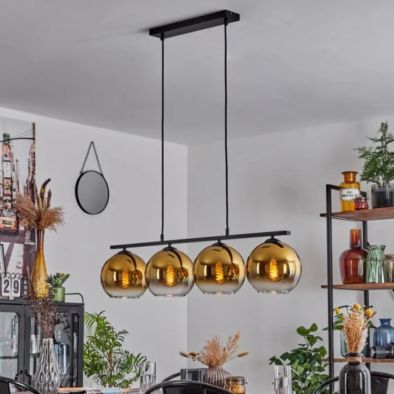 hofstein Suspension Verre 20 cm Koyoto Or, 4 lumières