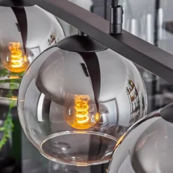 Suspension Verre Fumé-hofstein Suspension Verre 15 cm Koyoto Fumé, 5 lumières