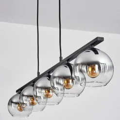 Suspension Verre Fumé-hofstein Suspension Verre 15 cm Koyoto Fumé, 5 lumières