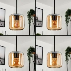 hofstein Suspension Verre 15 cm Lauden Ambre, 1 lumière