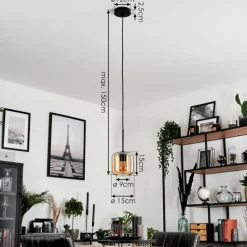 hofstein Suspension Verre 15 cm Lauden Ambre, 1 lumière