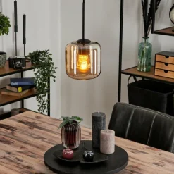 hofstein Suspension Verre 15 cm Lauden Ambre, 1 lumière