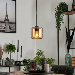 hofstein Suspension Verre 15 cm Lauden Ambre, 1 lumière