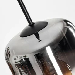 hofstein Suspension Verre 15 cm Lauden Chrome, Clair, Fumé, 1 lumière