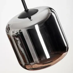 hofstein Suspension Verre 15 cm Lauden Chrome, Fumé, 1 lumière