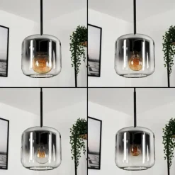 hofstein Suspension Verre 15 cm Lauden Clair, Fumé, 1 lumière