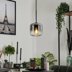 hofstein Suspension Verre 15 cm Lauden Clair, Fumé, 1 lumière