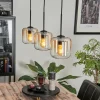 hofstein Suspension Verre 15 cm Lauden Ambre, Clair, 3 lumières