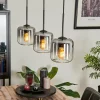 hofstein Suspension Verre 15 cm Lauden Clair, Fumé, 3 lumières