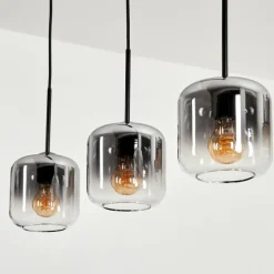 hofstein Suspension Verre 15 cm Lauden Clair, Fumé, 3 lumières