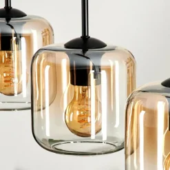 hofstein Suspension Verre 15 cm Lauden Ambre, Clair, 4 lumières