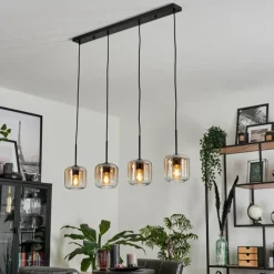 hofstein Suspension Verre 15 cm Lauden Ambre, Clair, 4 lumières