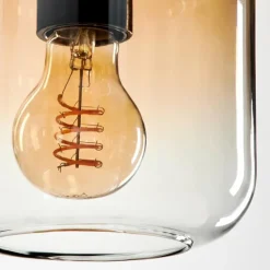 hofstein Suspension Verre 15 cm Lauden Ambre, Clair, 3 lumières