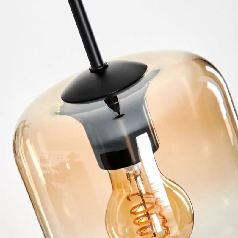 hofstein Suspension Verre 15 cm Lauden Ambre, Clair, 3 lumières