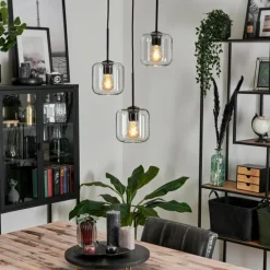 hofstein Suspension Verre 15 cm Lauden Clair, 3 lumières