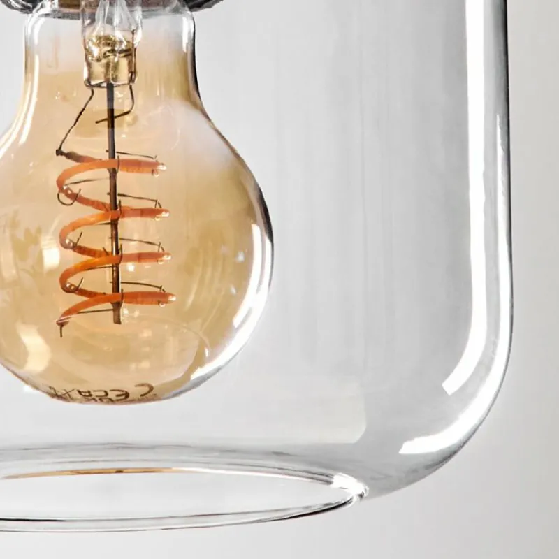 hofstein Suspension Verre 15 cm Lauden Clair, 3 lumières