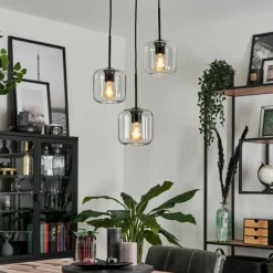hofstein Suspension Verre 15 cm Lauden Clair, 3 lumières