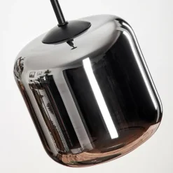 hofstein Suspension Verre 15 cm Lauden Chrome, Fumé, 5 lumières