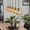 hofstein Suspension Verre 15 cm Lauden Ambre, 5 lumières