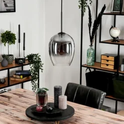 hofstein Suspension Verre 20 cm Vevino Clair, Fumé, 1 lumière