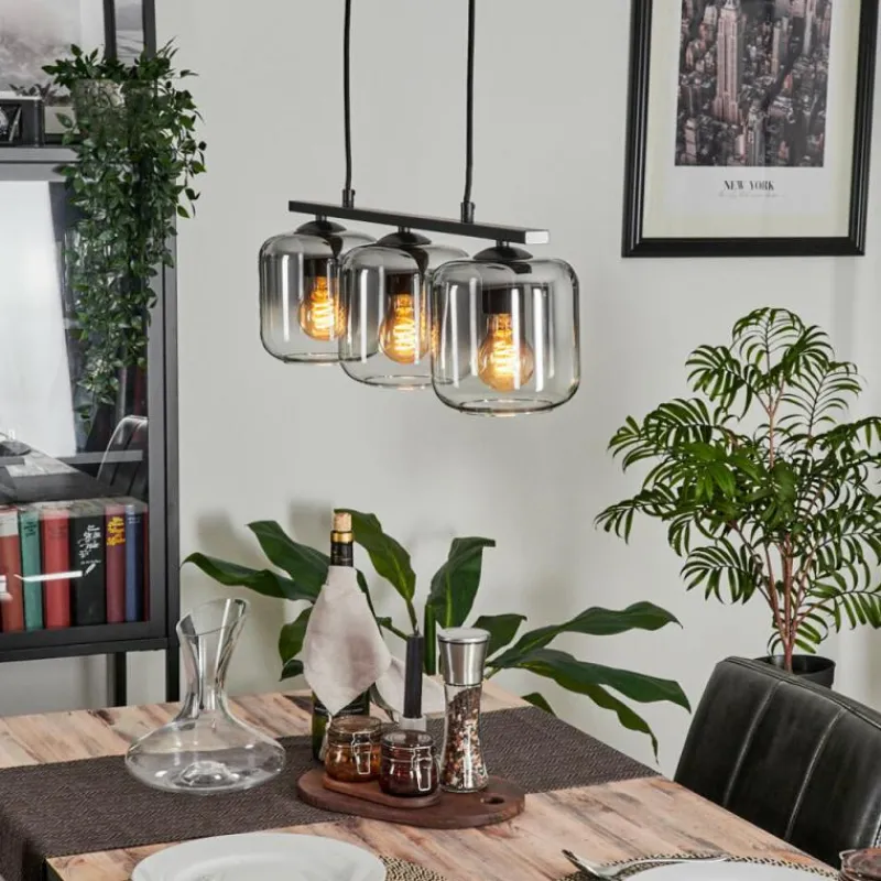 Suspension Verre Fumé-hofstein Suspension Verre 15cm Lauden Fumé, 3 lumières