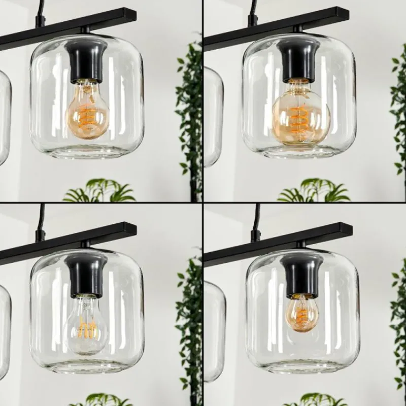 hofstein Suspension Verre 15cm Lauden Clair, 3 lumières