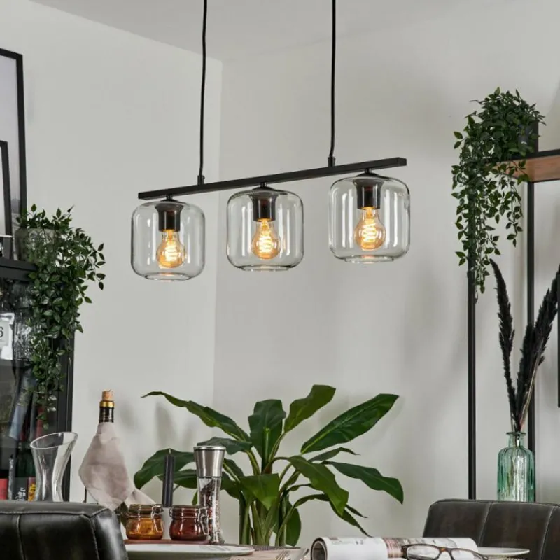 hofstein Suspension Verre 15cm Lauden Clair, 3 lumières