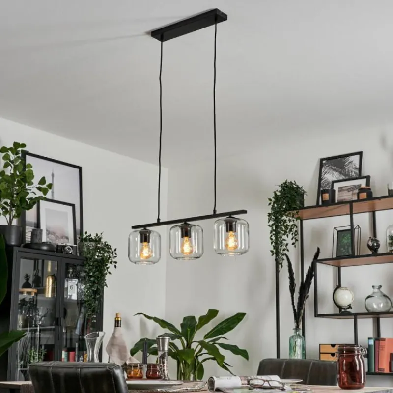 hofstein Suspension Verre 15cm Lauden Clair, 3 lumières