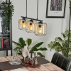 hofstein Suspension Verre 15cm Lauden Ambre, Clair, 3 lumières