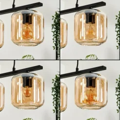 hofstein Suspension Verre 15cm Lauden Ambre, 3 lumières