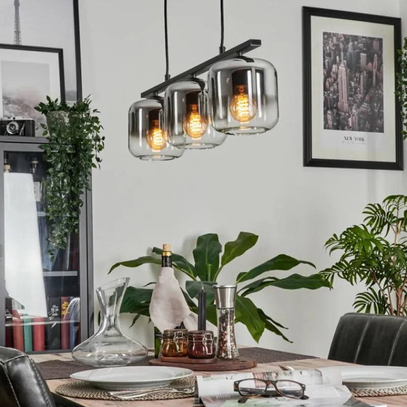 Suspension Verre Fumé-hofstein Suspension Verre 15cm Lauden Fumé, 3 lumières