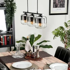 Suspension Verre Fumé-hofstein Suspension Verre 15cm Lauden Fumé, 3 lumières