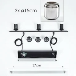 Suspension Verre Fumé-hofstein Suspension Verre 15cm Lauden Fumé, 3 lumières