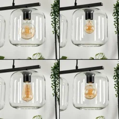 hofstein Suspension Verre 20cm Lauden Clair, 3 lumières