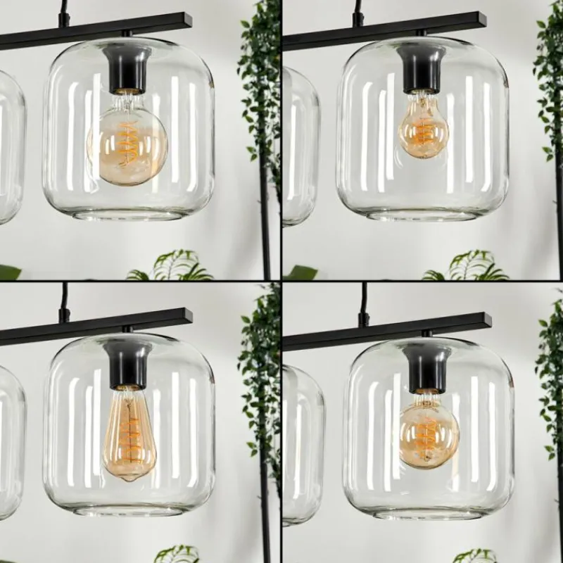 hofstein Suspension Verre 20cm Lauden Clair, 3 lumières