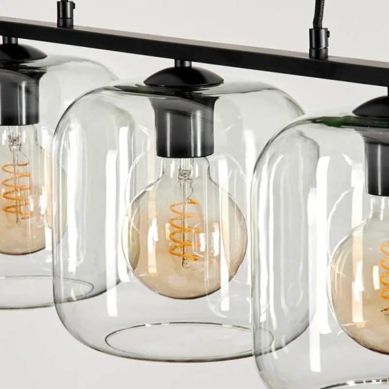 hofstein Suspension Verre 20cm Lauden Clair, 3 lumières