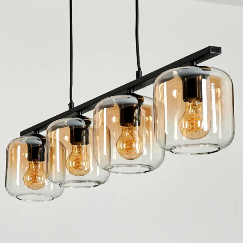 hofstein Suspension Verre 15cm Lauden Clair, 4 lumières