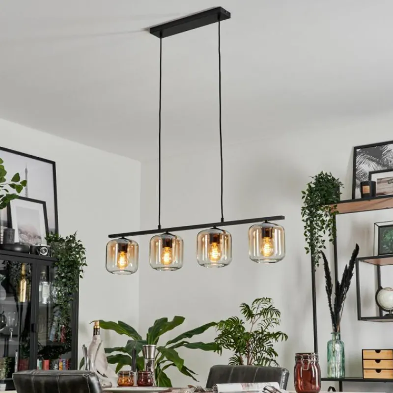 hofstein Suspension Verre 15cm Lauden Clair, 4 lumières