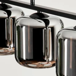 hofstein Suspension Verre 15cm Lauden Fumé, 4 lumières