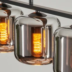 hofstein Suspension Verre 15cm Lauden Fumé, 4 lumières