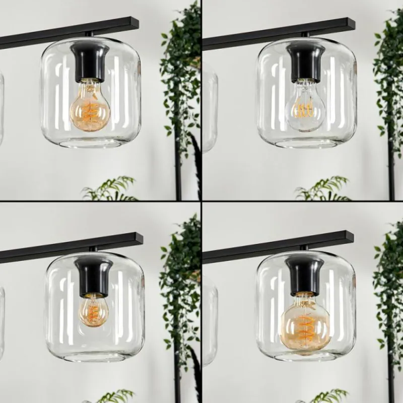 hofstein Suspension Verre 15cm Lauden Clair, 4 lumières